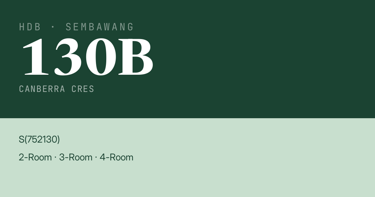 Blk 130B Canberra Cres HDB Resale | Price, Transactions & Rental Data