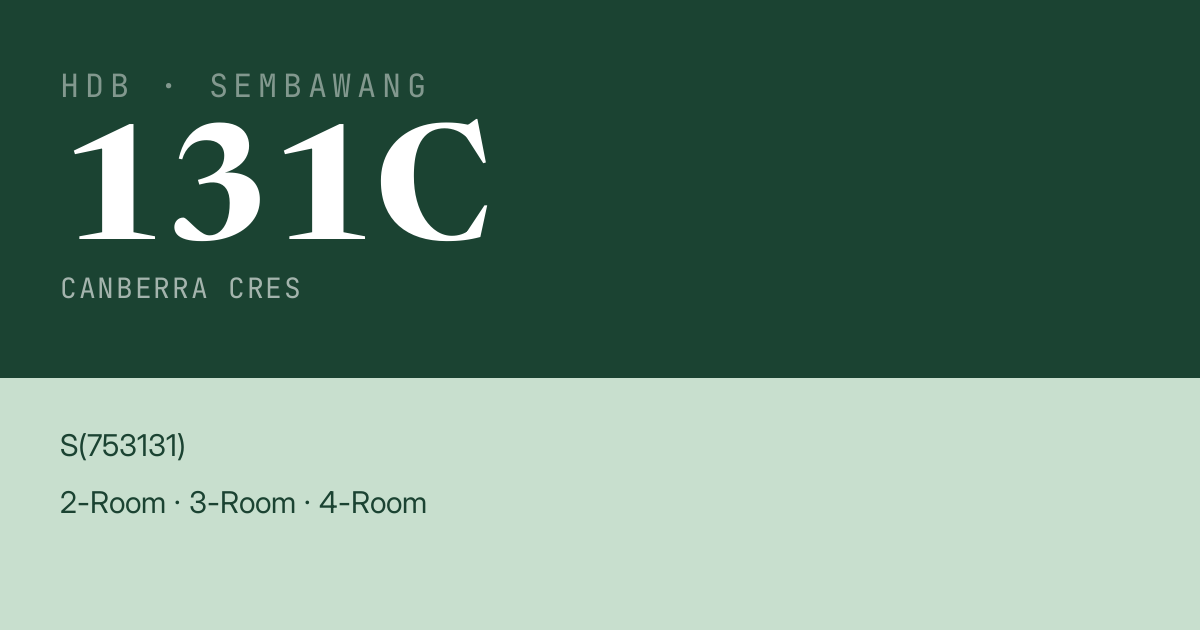 Blk 131C Canberra Cres HDB Resale | Price, Transactions & Rental Data