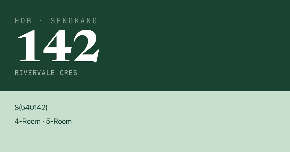 Blk 142 Rivervale Cres HDB Resale | Price, Transactions & Rental Data