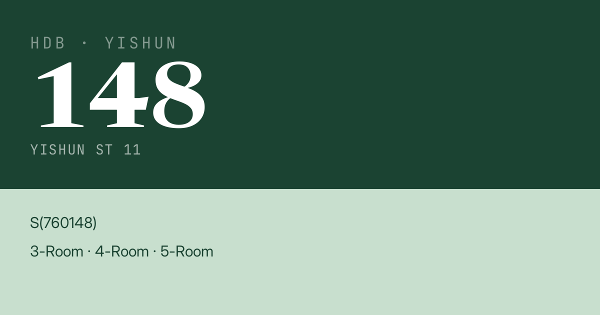 Blk 148 Yishun St 11 HDB Resale | Price, Transactions & Rental Data