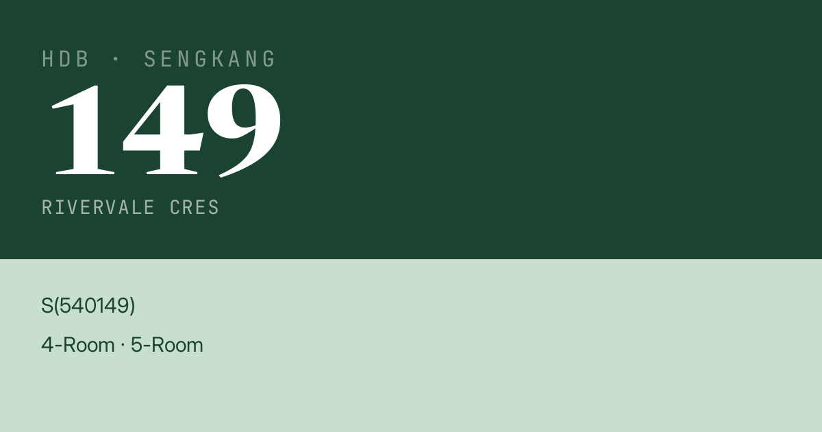 Blk 149 Rivervale Cres HDB Resale | Price, Transactions & Rental Data