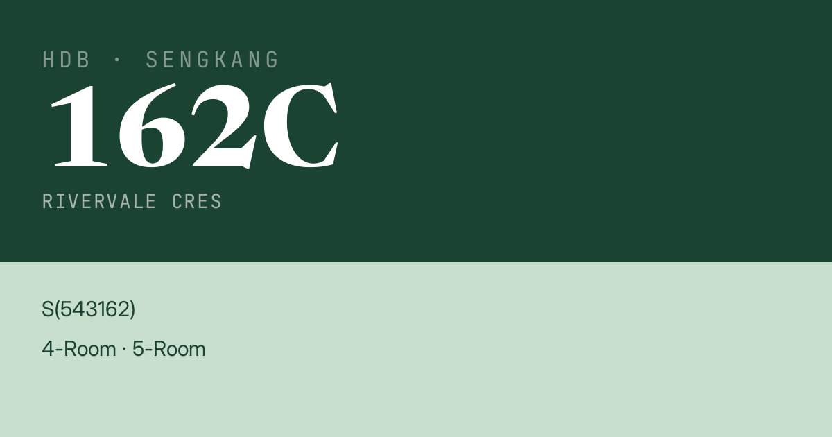 Blk 162C Rivervale Cres HDB Resale | Price, Transactions & Rental Data