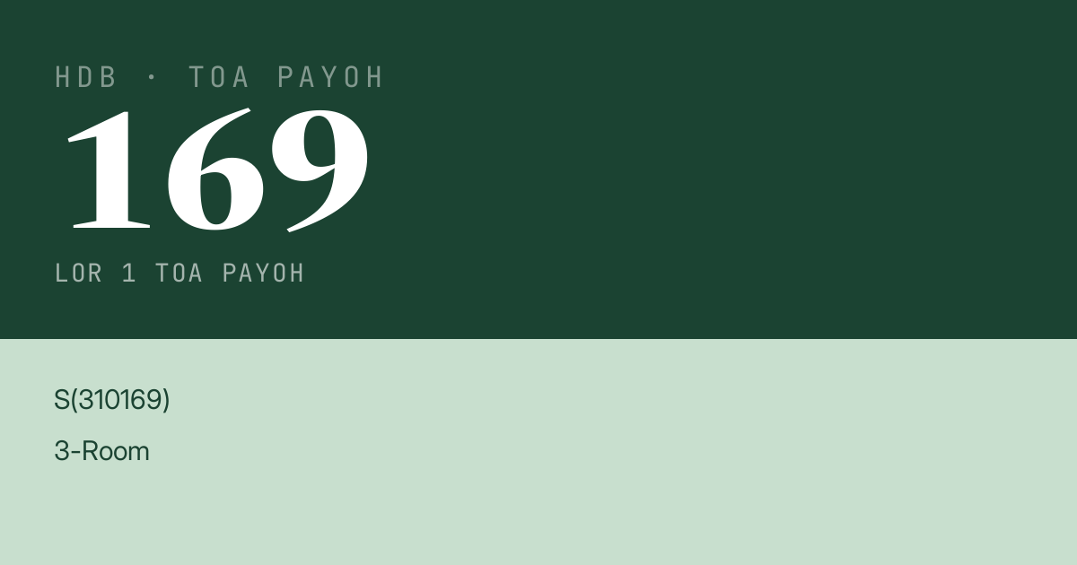 Blk 169 Lor 1 Toa Payoh HDB Resale | Price, Transactions & Rental Data