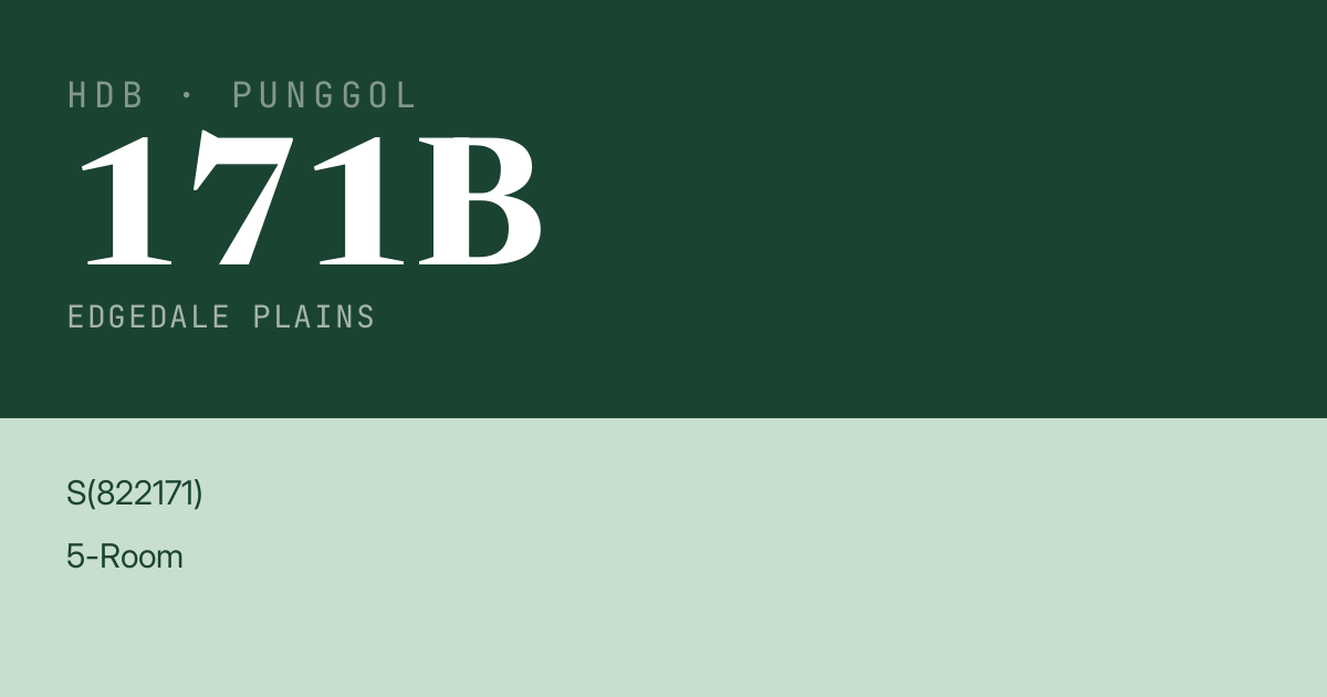 Blk 171B Edgedale Plains HDB Resale | Price, Transactions & Rental Data