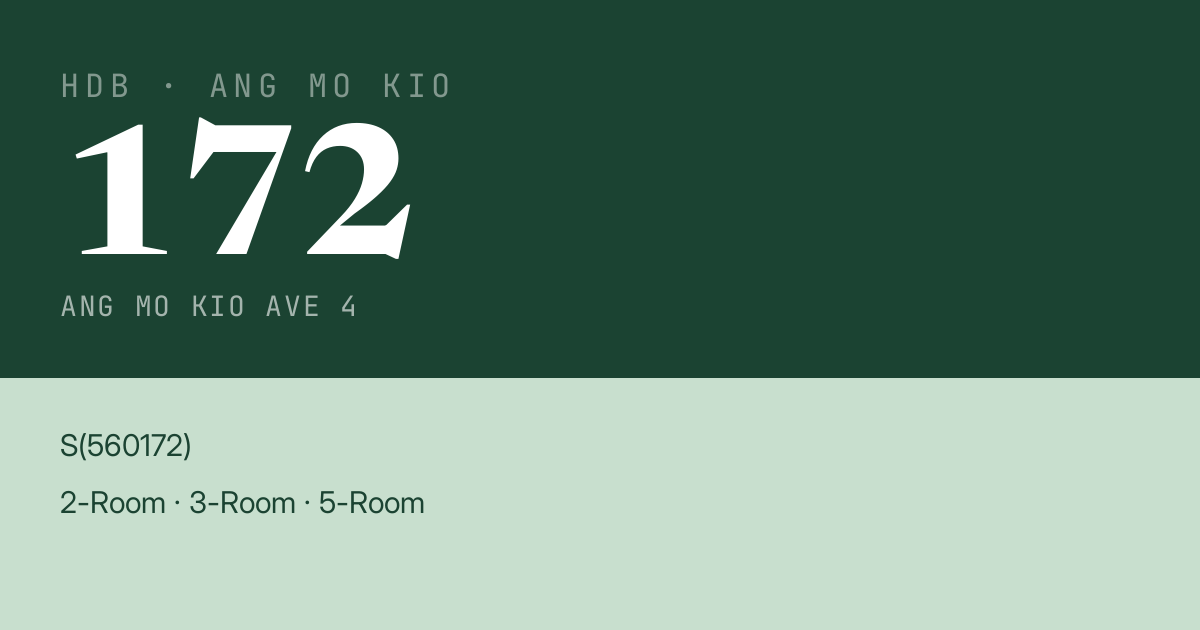 Blk 172 Ang Mo Kio Ave 4 HDB Resale | Price, Transactions & Rental Data