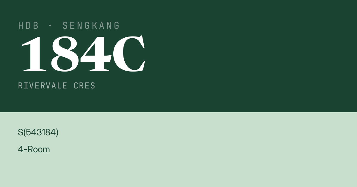 Blk 184C Rivervale Cres HDB Resale | Price, Transactions & Rental Data