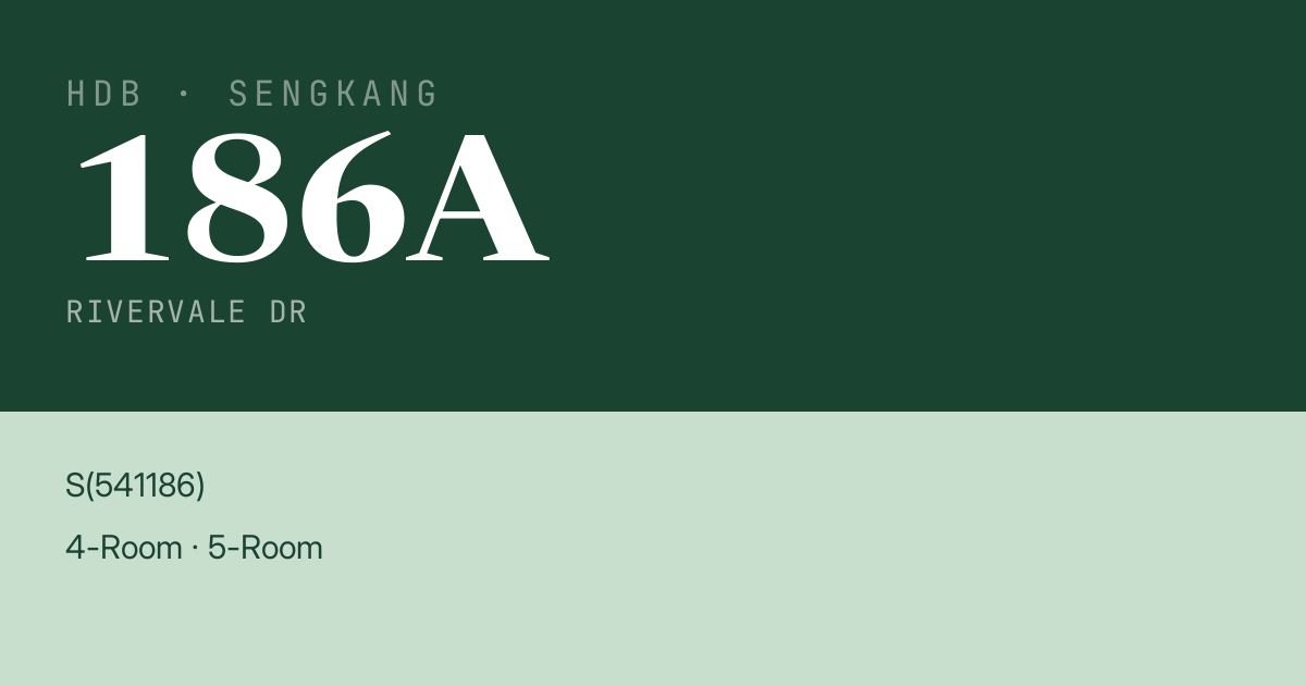 Blk 186A Rivervale Dr HDB Resale | Price, Transactions & Rental Data