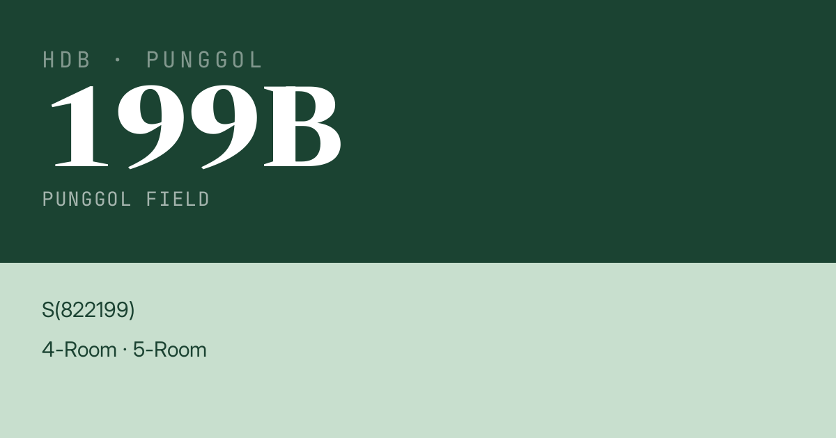Blk 199B Punggol Field HDB Resale | Price, Transactions & Rental Data