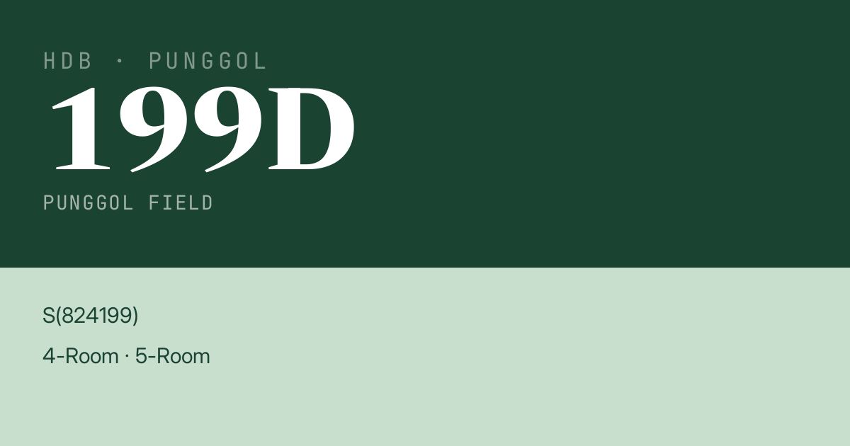 Blk 199D Punggol Field HDB Resale | Price, Transactions & Rental Data