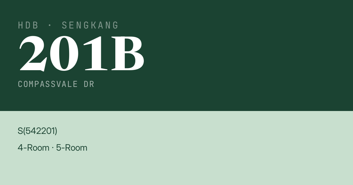 Blk 201B Compassvale Dr HDB Resale | Price, Transactions & Rental Data