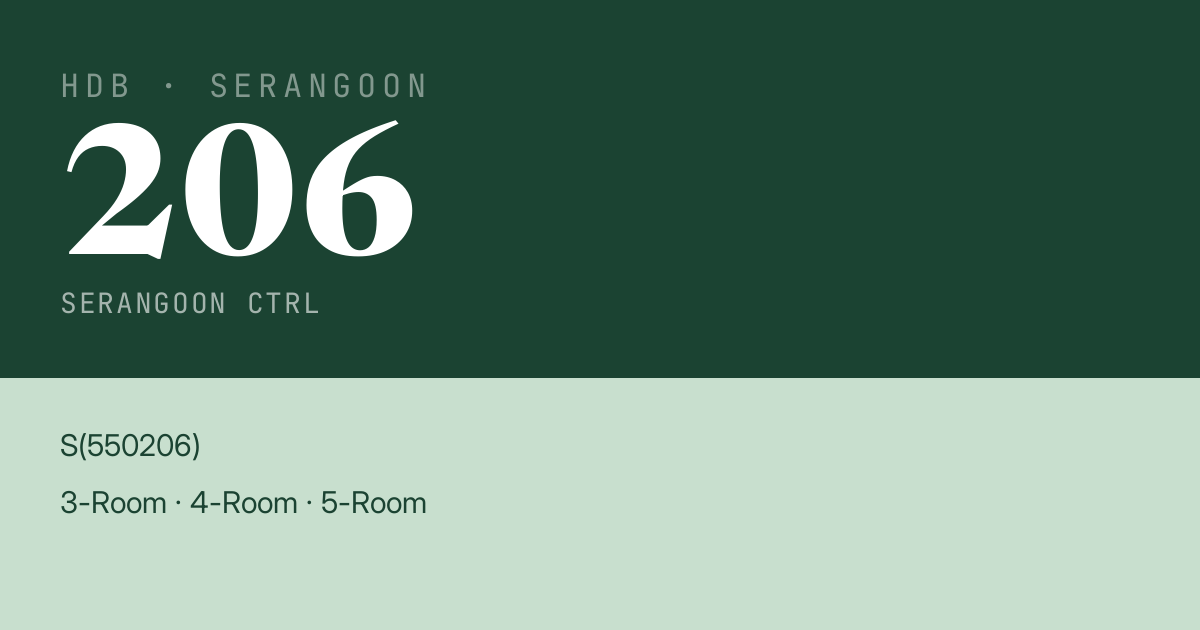 Blk 206 Serangoon Ctrl HDB Resale | Price, Transactions & Rental Data