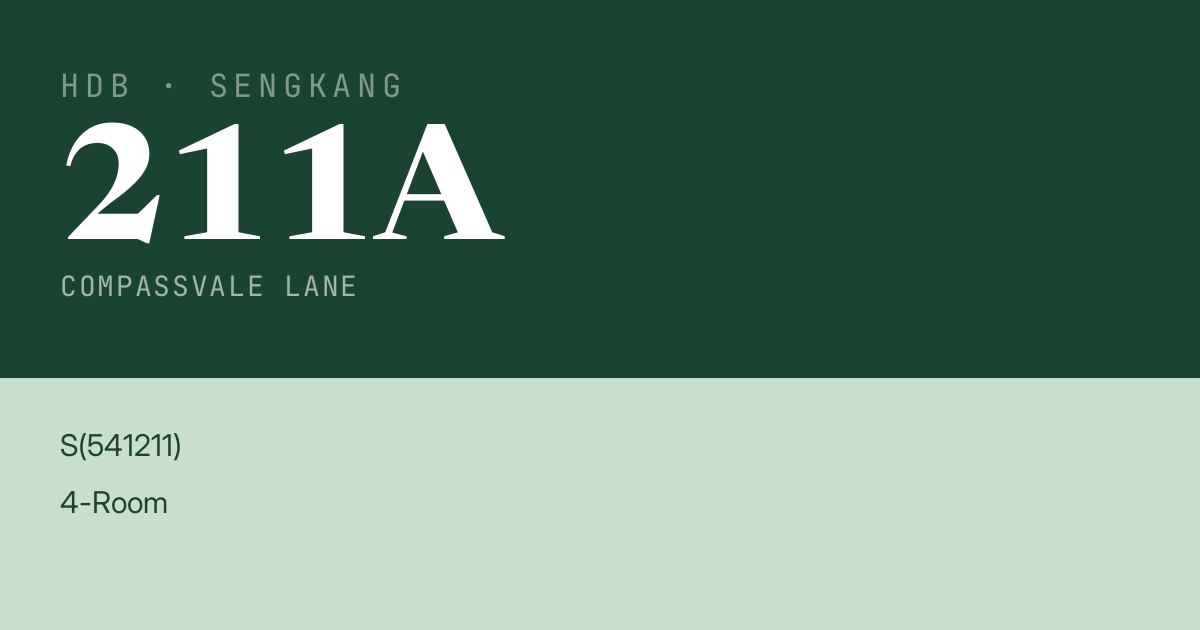 Blk 211A Compassvale Lane HDB Resale | Price, Transactions & Rental Data