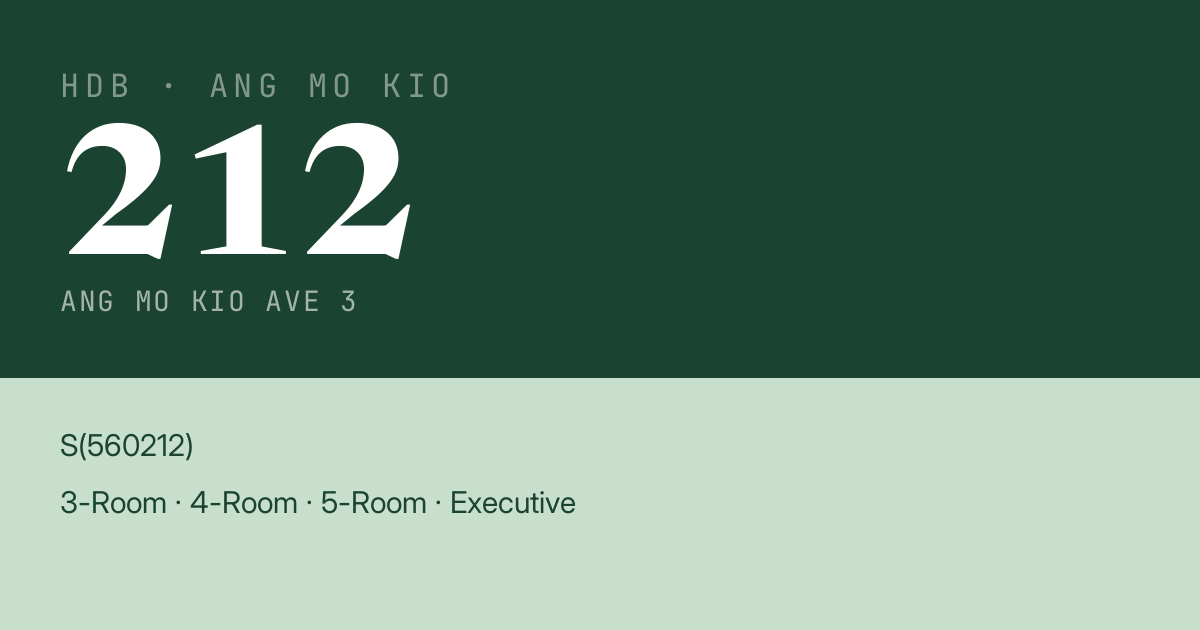 Blk 212 Ang Mo Kio Ave 3 HDB Resale | Price, Transactions & Rental Data