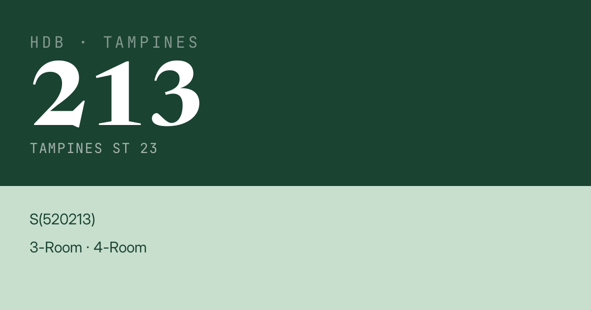 Blk 213 Tampines St 23 HDB Resale | Price, Transactions & Rental Data