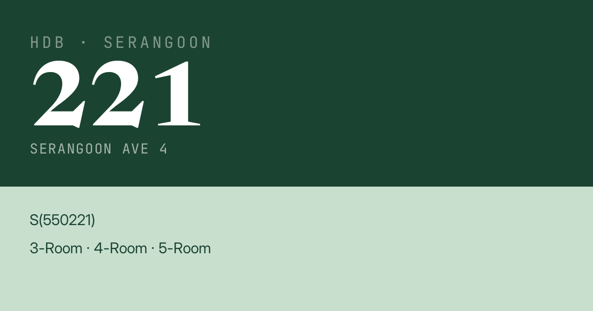 Blk 221 Serangoon Ave 4 HDB Resale | Price, Transactions & Rental Data
