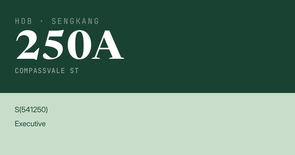 Blk 250A Compassvale St HDB Resale | Price, Transactions & Rental Data