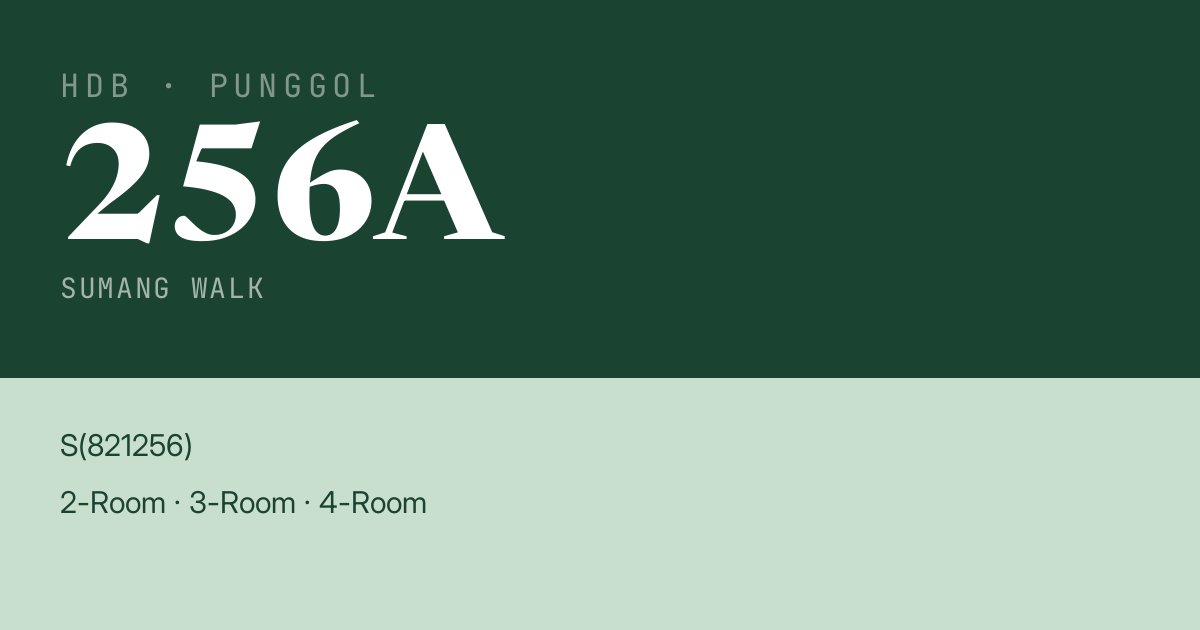 Blk 256A Sumang Walk HDB Resale | Price, Transactions & Rental Data