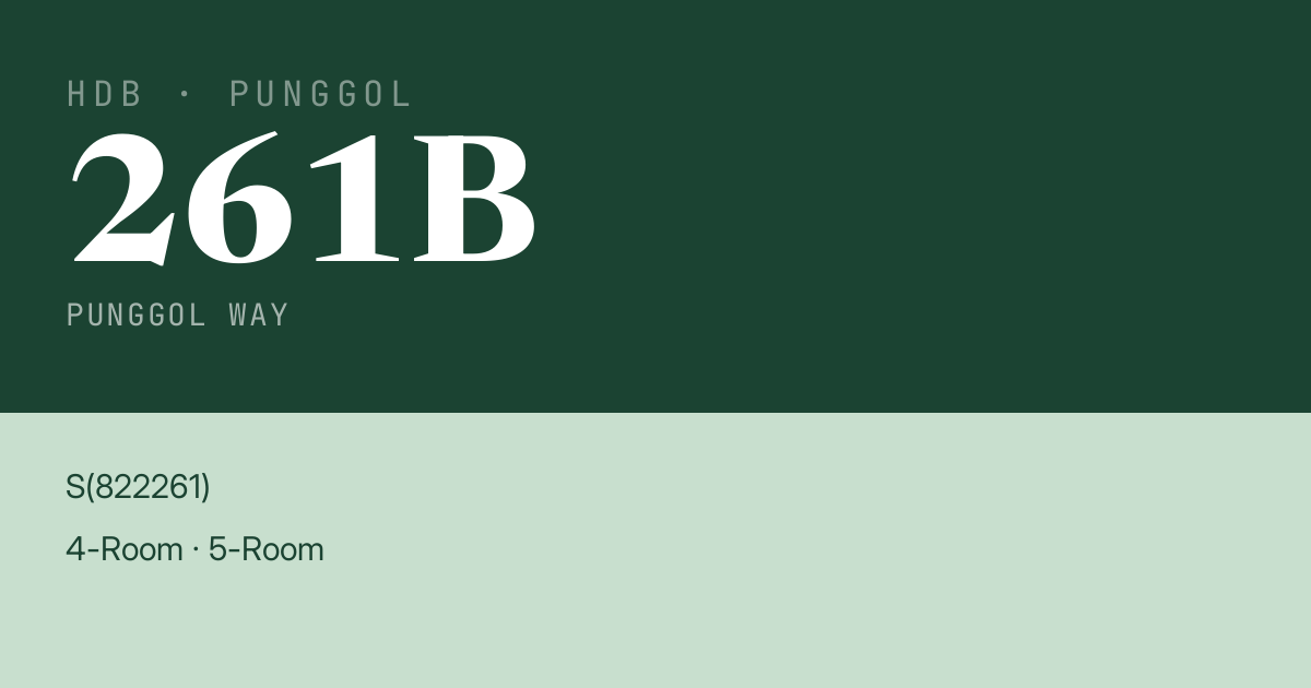 Blk 261B Punggol Way HDB Resale | Price, Transactions & Rental Data