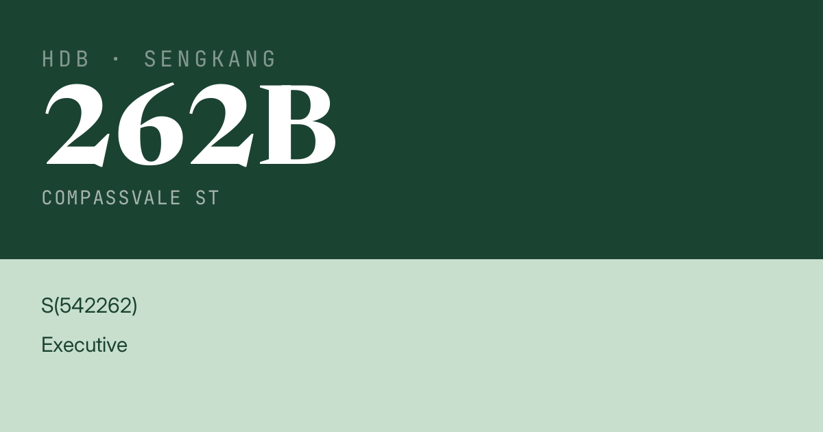 Blk 262B Compassvale St HDB Resale | Price, Transactions & Rental Data
