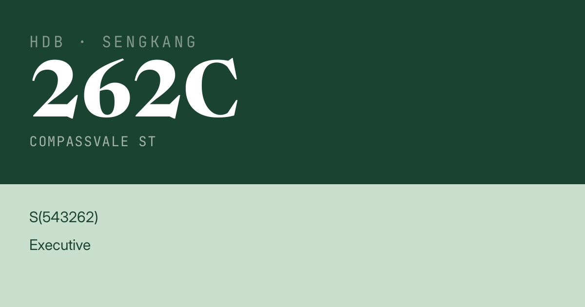 Blk 262C Compassvale St HDB Resale | Price, Transactions & Rental Data
