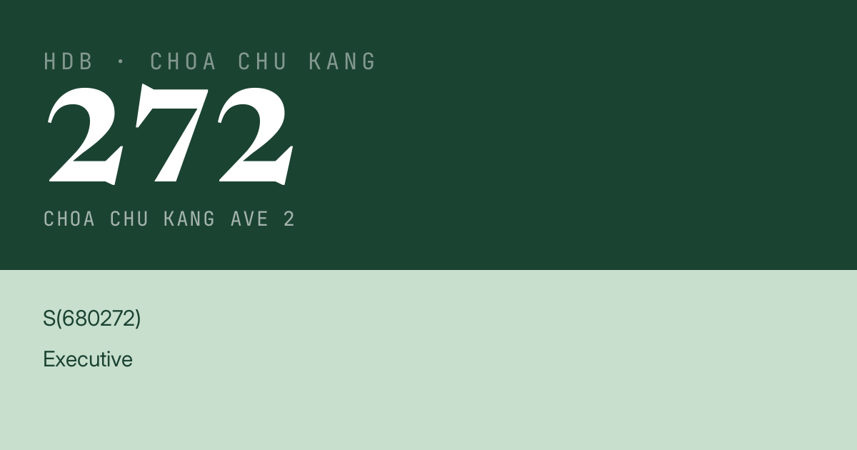 Blk 272 Choa Chu Kang Ave 2 HDB Resale | Price, Transactions & Rental Data