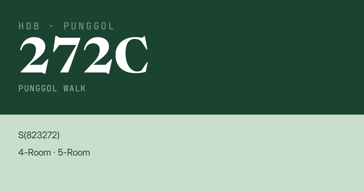 Blk 272C Punggol Walk HDB Resale | Price, Transactions & Rental Data