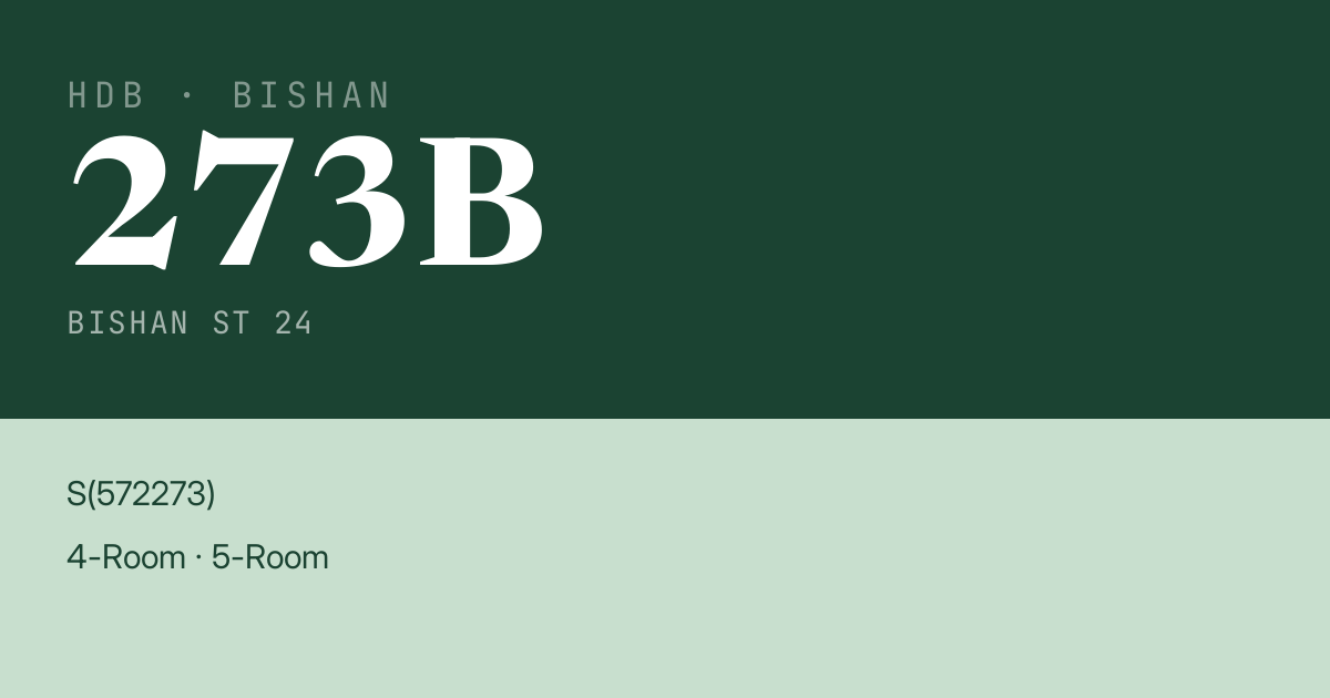 Blk 273B Bishan St 24 HDB Resale | Price, Transactions & Rental Data