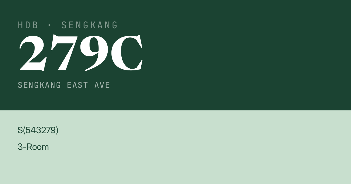 Blk 279C Sengkang East Ave HDB Resale | Price, Transactions & Rental Data