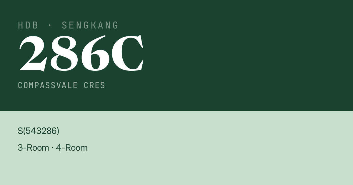 Blk 286C Compassvale Cres HDB Resale | Price, Transactions & Rental Data