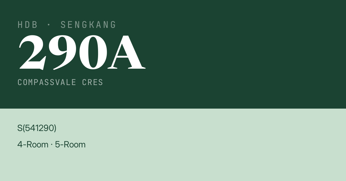 Blk 290A Compassvale Cres HDB Resale | Price, Transactions & Rental Data