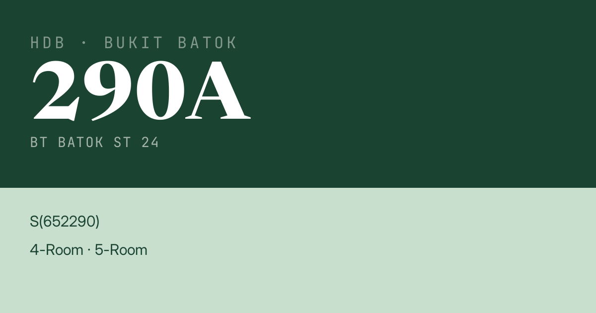 Blk 290A Bt Batok St 24 HDB Resale | Price, Transactions & Rental Data