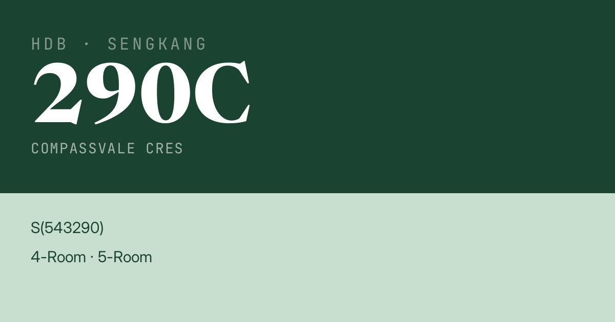 Blk 290C Compassvale Cres HDB Resale | Price, Transactions & Rental Data