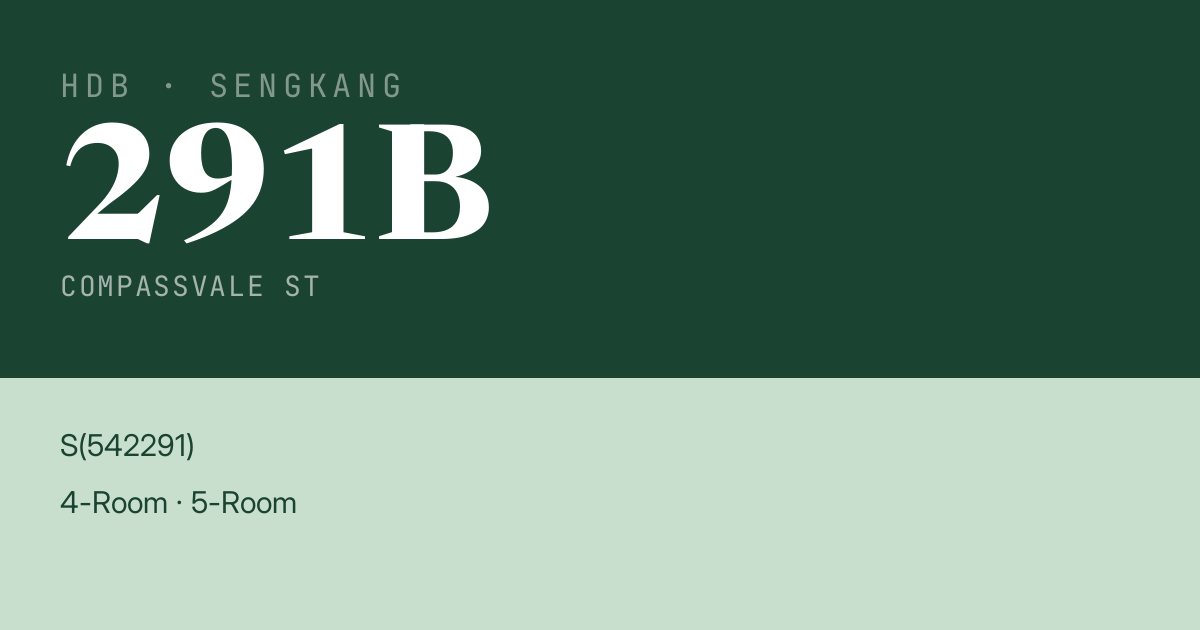 Blk 291B Compassvale St HDB Resale | Price, Transactions & Rental Data