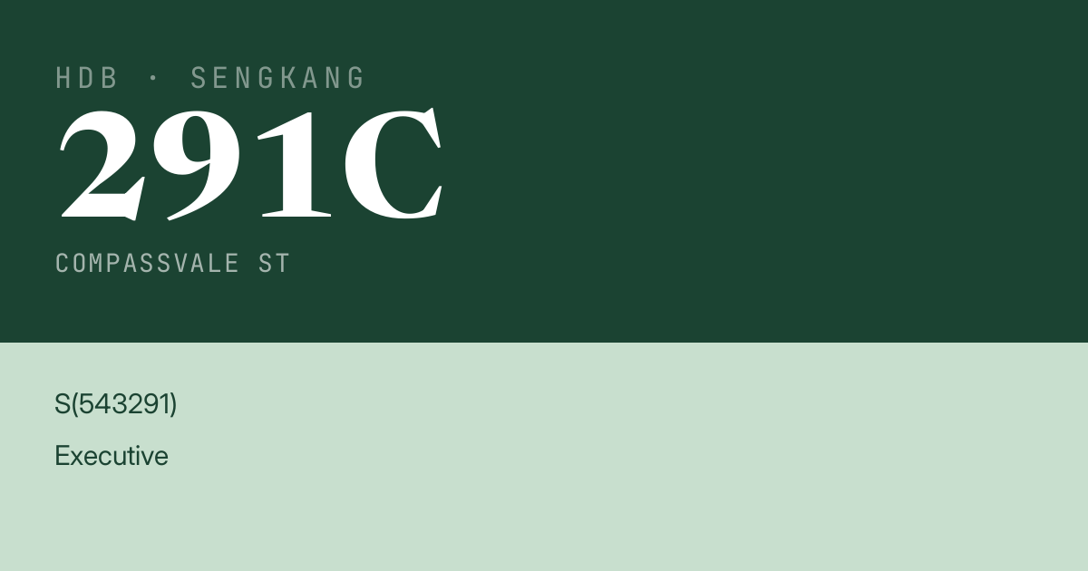 Blk 291C Compassvale St HDB Resale | Price, Transactions & Rental Data