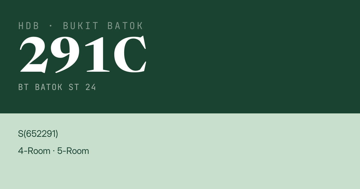 Blk 291C Bt Batok St 24 HDB Resale | Price, Transactions & Rental Data