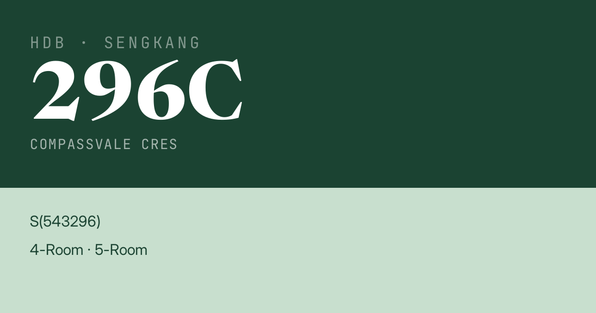 Blk 296C Compassvale Cres HDB Resale | Price, Transactions & Rental Data