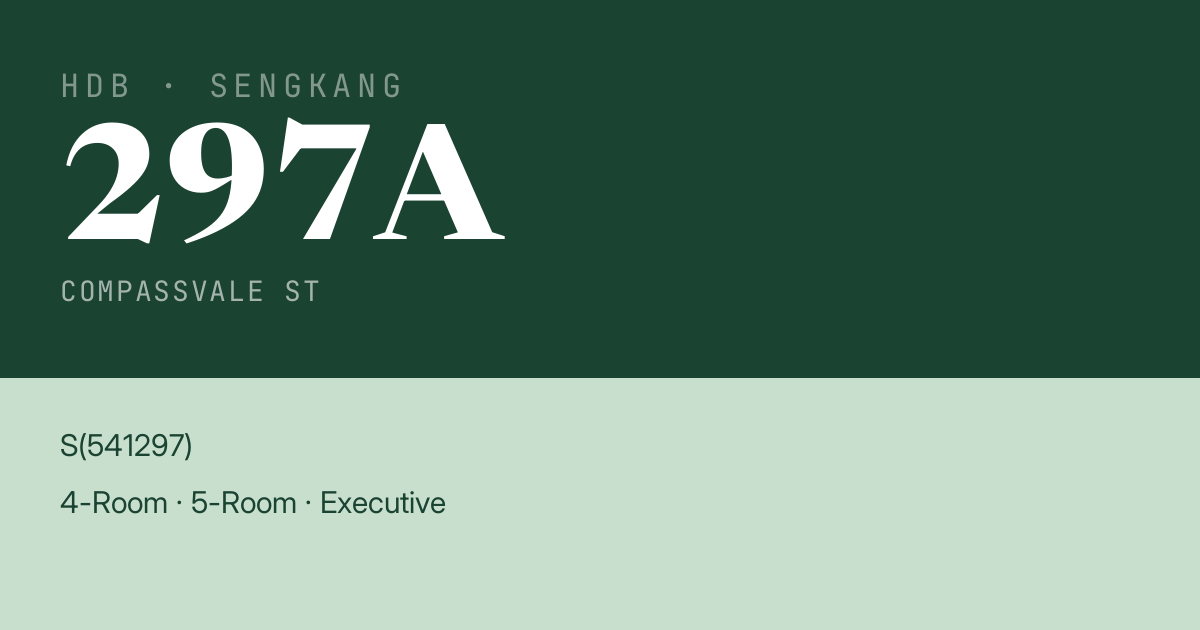 Blk 297A Compassvale St HDB Resale | Price, Transactions & Rental Data