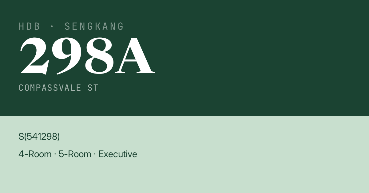 Blk 298A Compassvale St HDB Resale | Price, Transactions & Rental Data