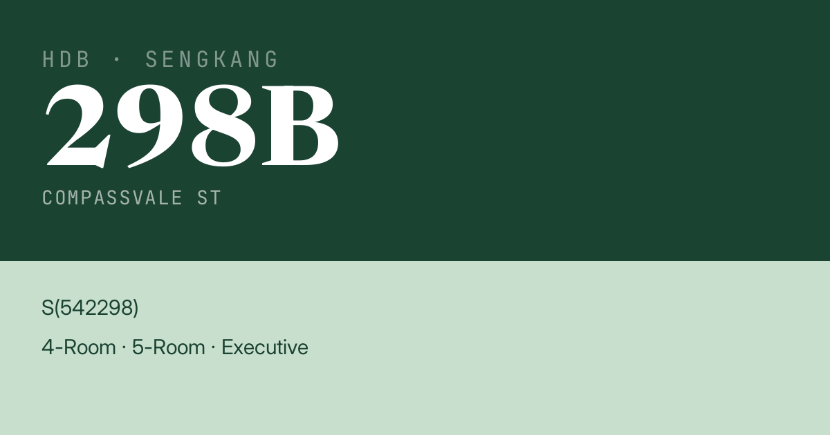 Blk 298B Compassvale St HDB Resale | Price, Transactions & Rental Data