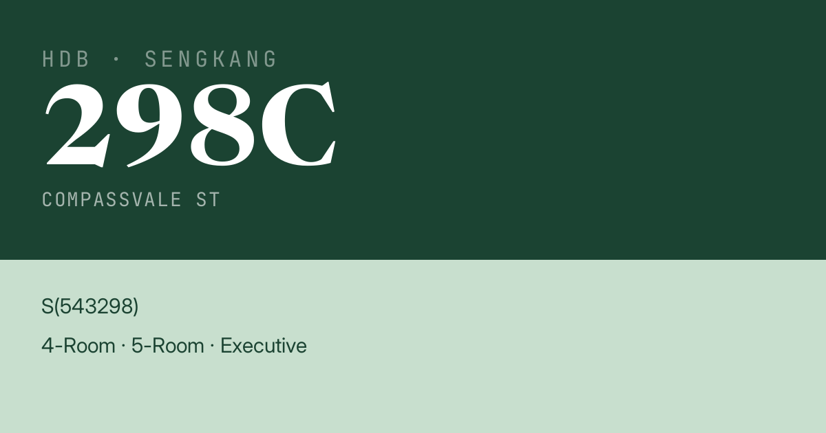 Blk 298C Compassvale St HDB Resale | Price, Transactions & Rental Data