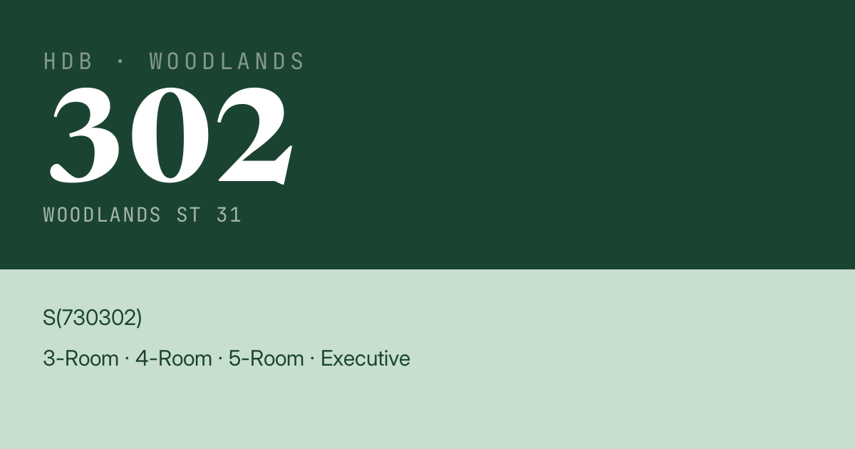 Blk 302 Woodlands St 31 HDB Resale | Price, Transactions & Rental Data