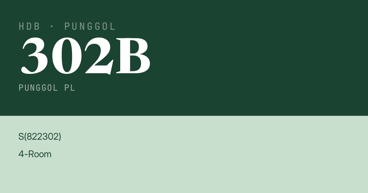 Blk 302B Punggol Pl HDB Resale | Price, Transactions & Rental Data