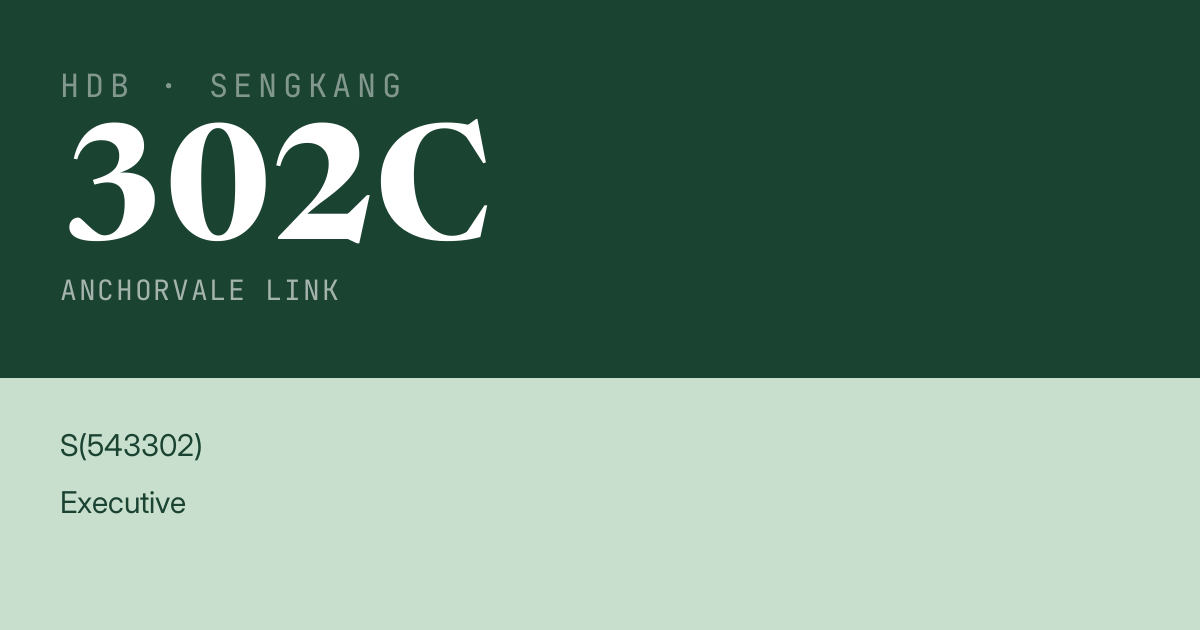 Blk 302C Anchorvale Link HDB Resale | Price, Transactions & Rental Data
