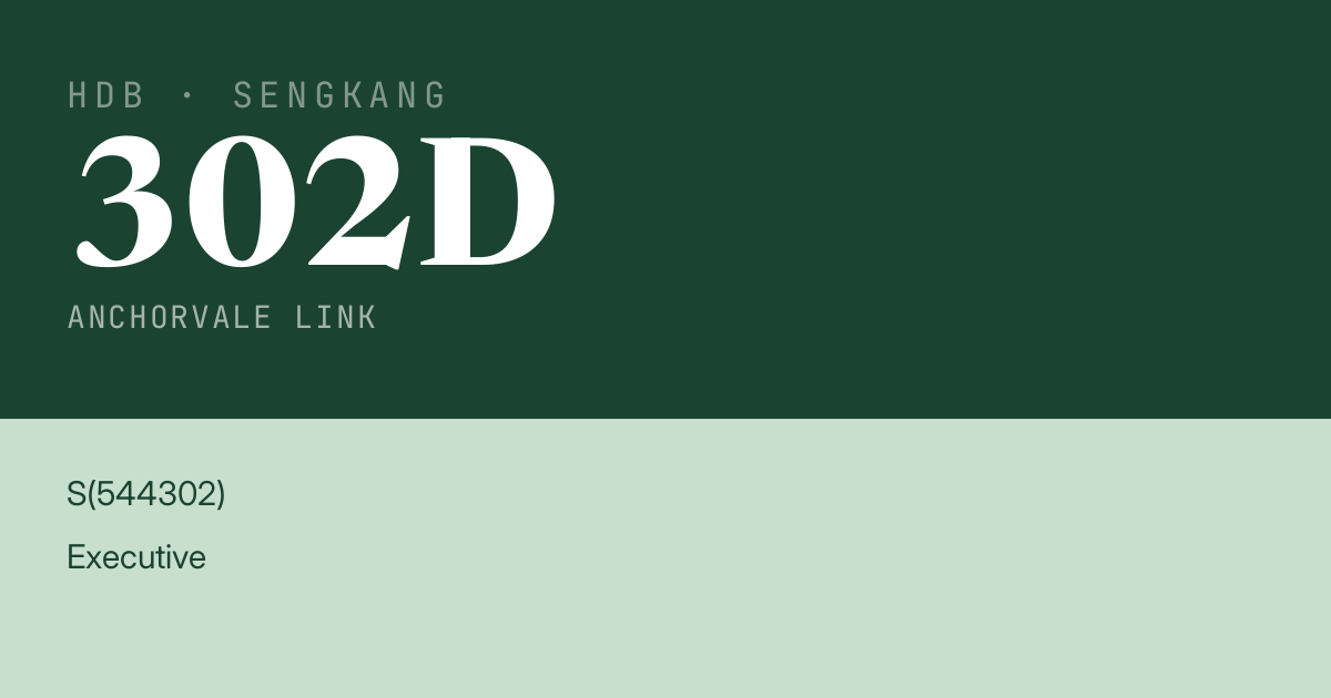 Blk 302D Anchorvale Link HDB Resale | Price, Transactions & Rental Data