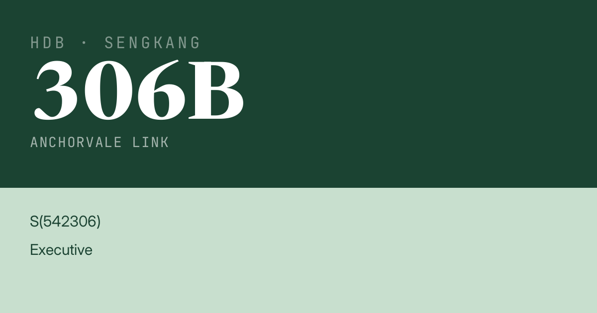 Blk 306B Anchorvale Link HDB Resale | Price, Transactions & Rental Data