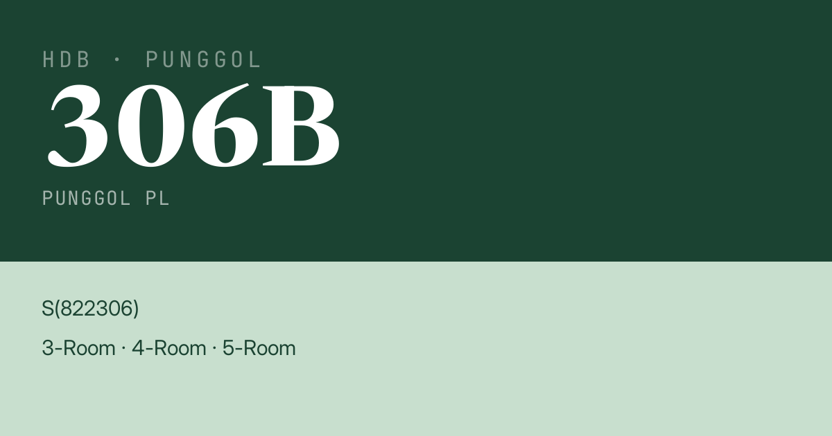 Blk 306B Punggol Pl HDB Resale | Price, Transactions & Rental Data