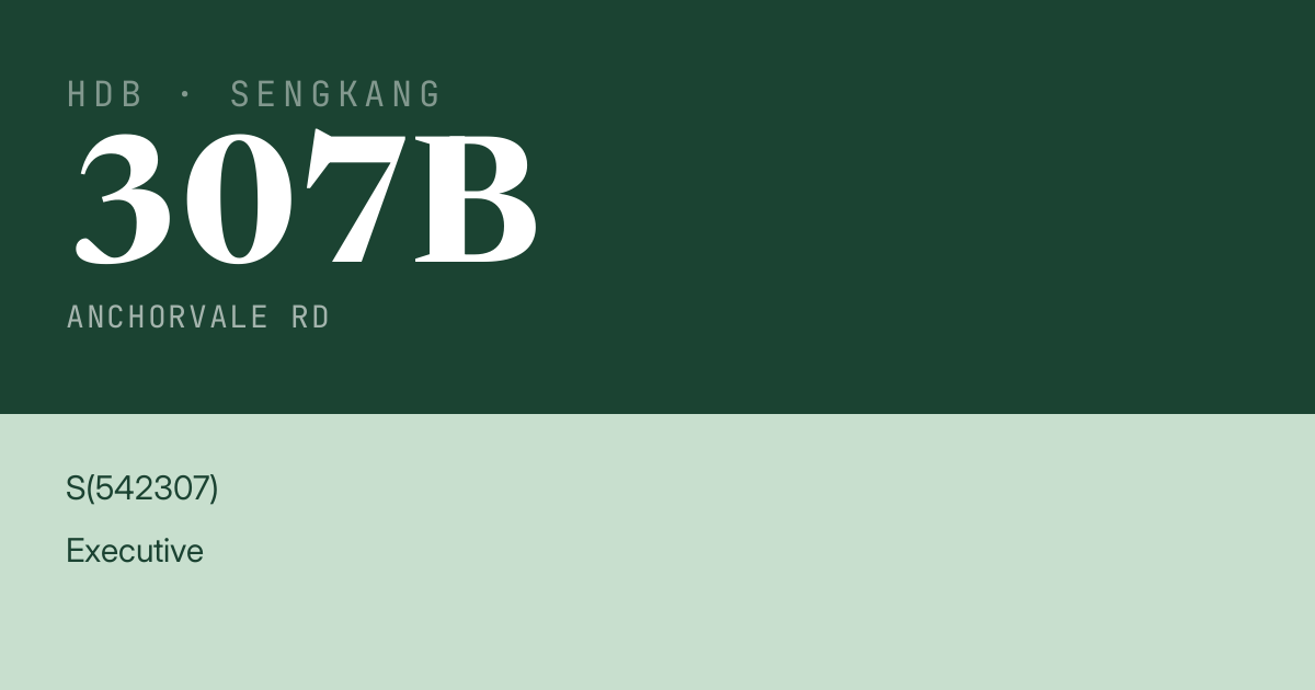 Blk 307B Anchorvale Rd HDB Resale | Price, Transactions & Rental Data