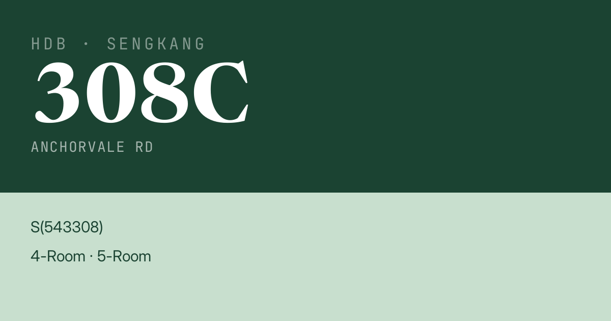 Blk 308C Anchorvale Rd HDB Resale | Price, Transactions & Rental Data