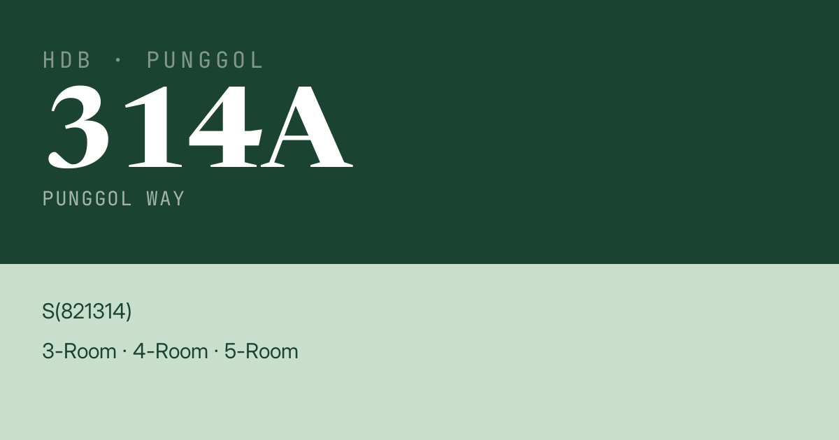 Blk 314A Punggol Way HDB Resale | Price, Transactions & Rental Data