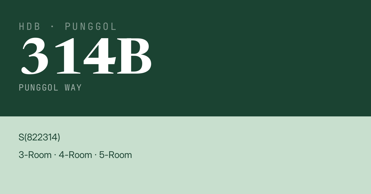 Blk 314B Punggol Way HDB Resale | Price, Transactions & Rental Data